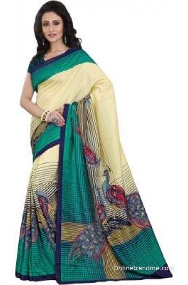 Sunaina Printed Mysore Art Silk Sari